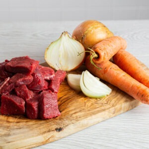 diced steak by Flemings Butchers in Arbroath