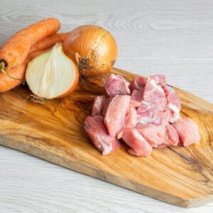 Diced pork by Flemings Butchers in Arbroath