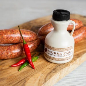 Maple and chilli beef sausages by Fleming Butchers
