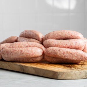 Pork sausages by Fleming Butchers
